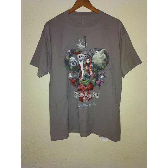 Vintage Nightmare Before Christmas T-Shirt Disney Rare Large Seasons Greetings